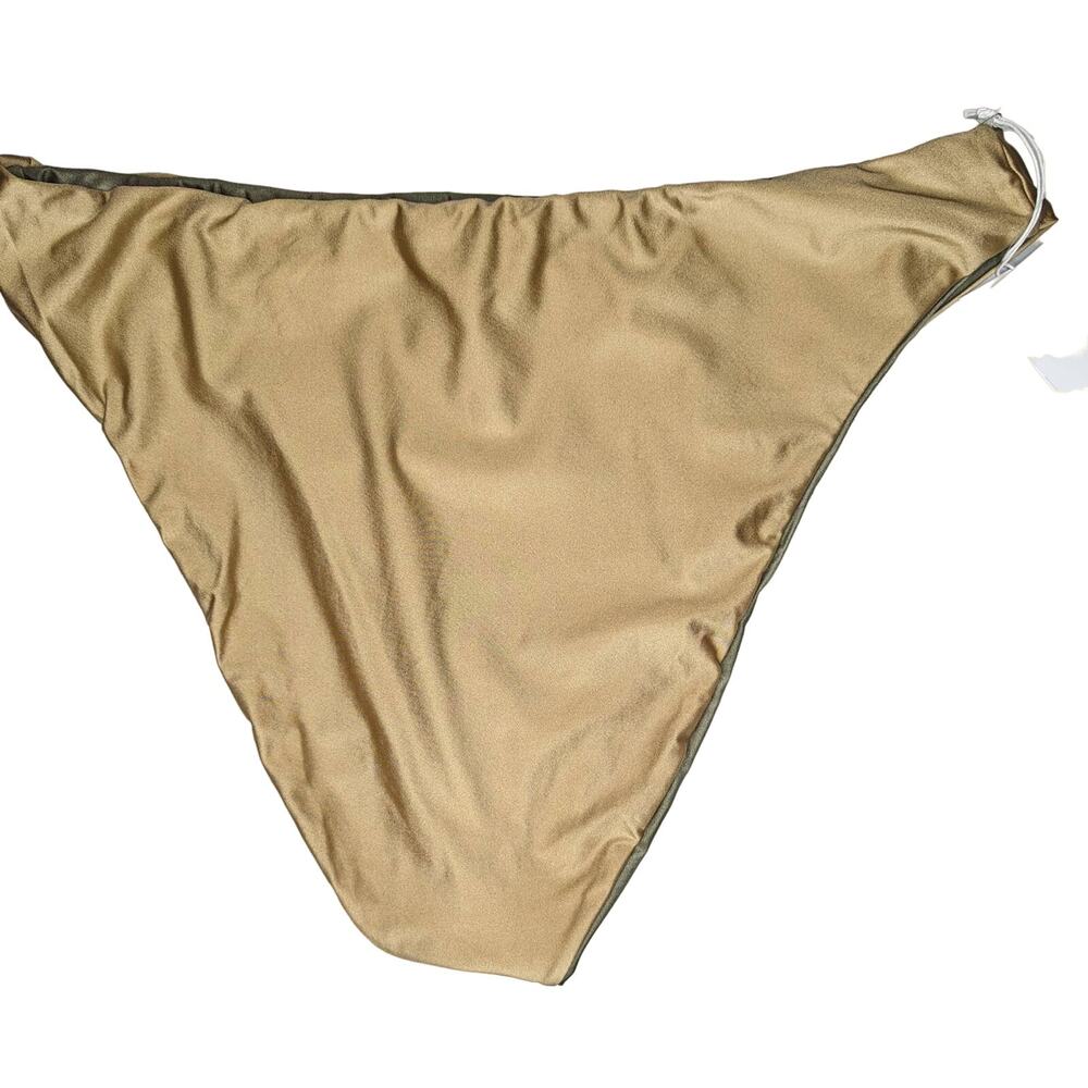 Good American Bikini Bottoms Reversible Sage Green Size GA 7 - 4xl - Picture 11 of 11